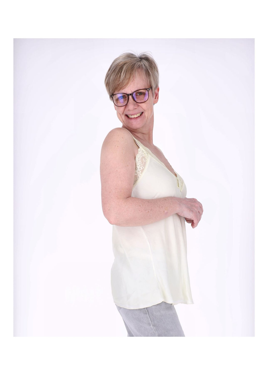 Top Damen Viscose Spitze