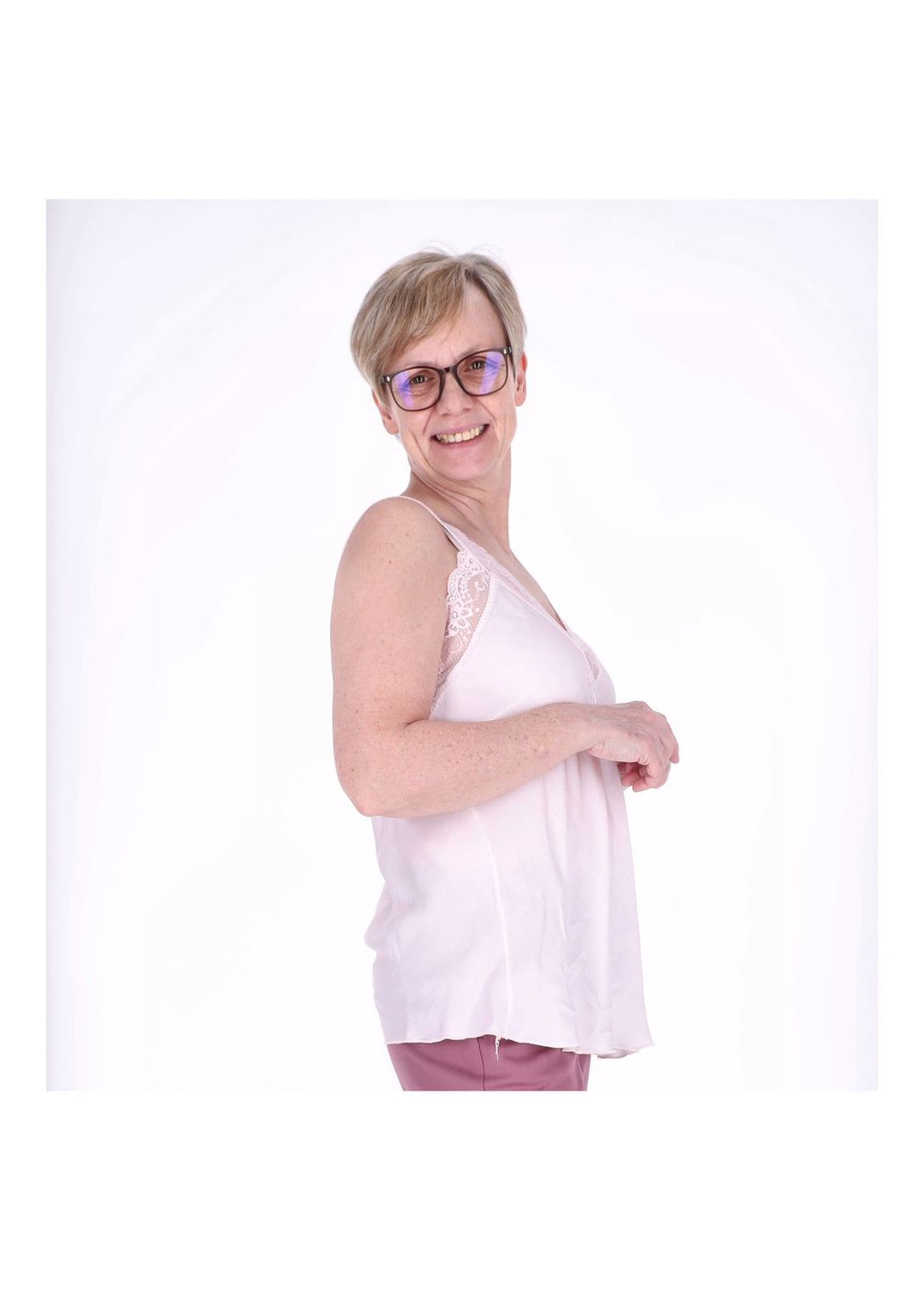 Top Damen Viscose Spitze