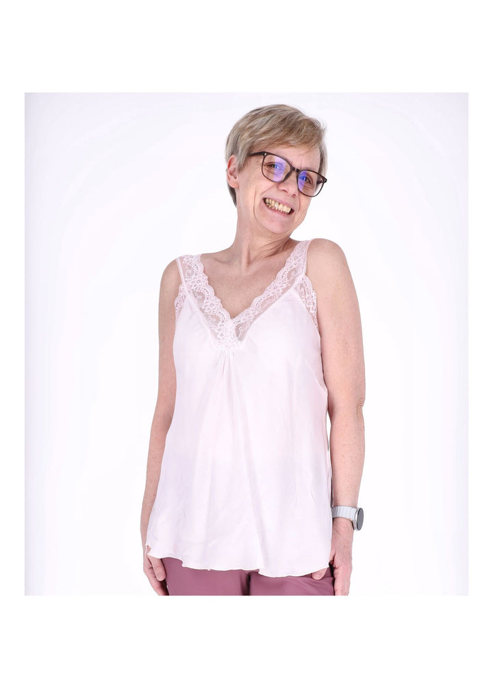 Top Damen Viscose Spitze