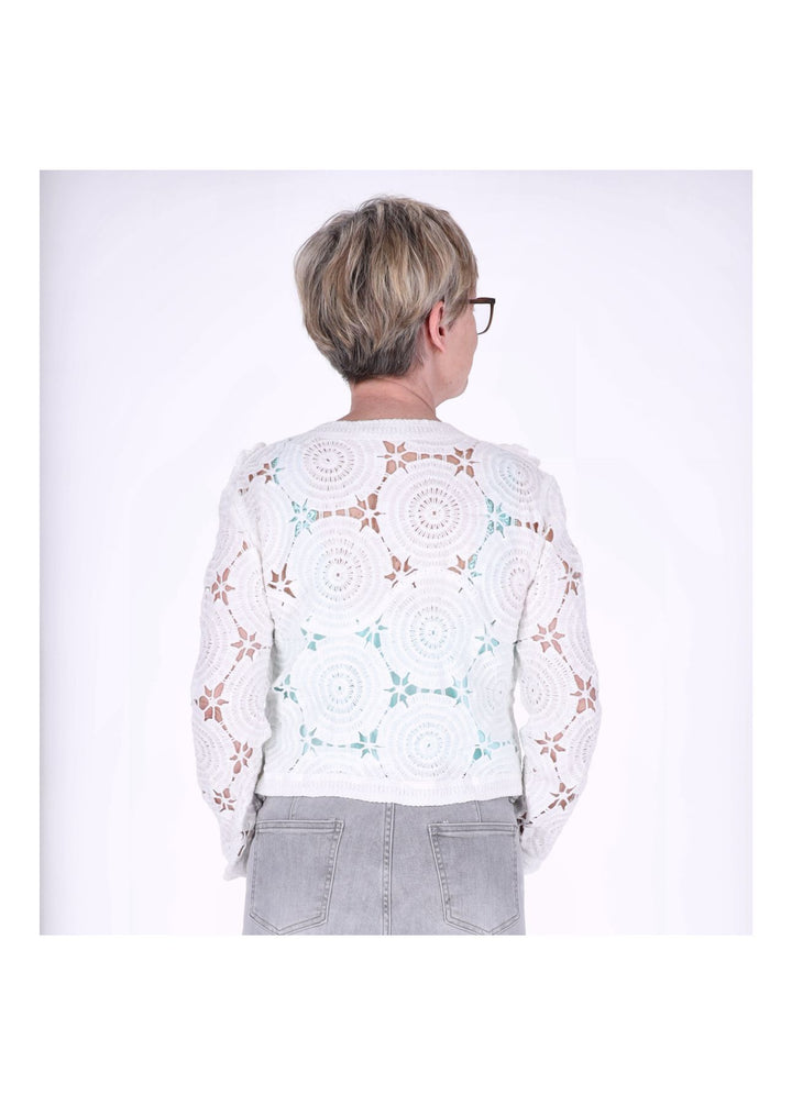 Splash of Color Strickjacke Häkel Damen