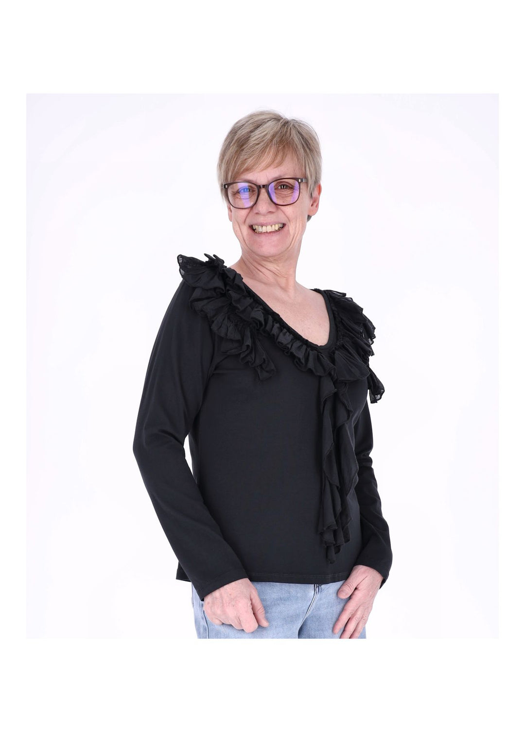 Shirt Damen Rüschen