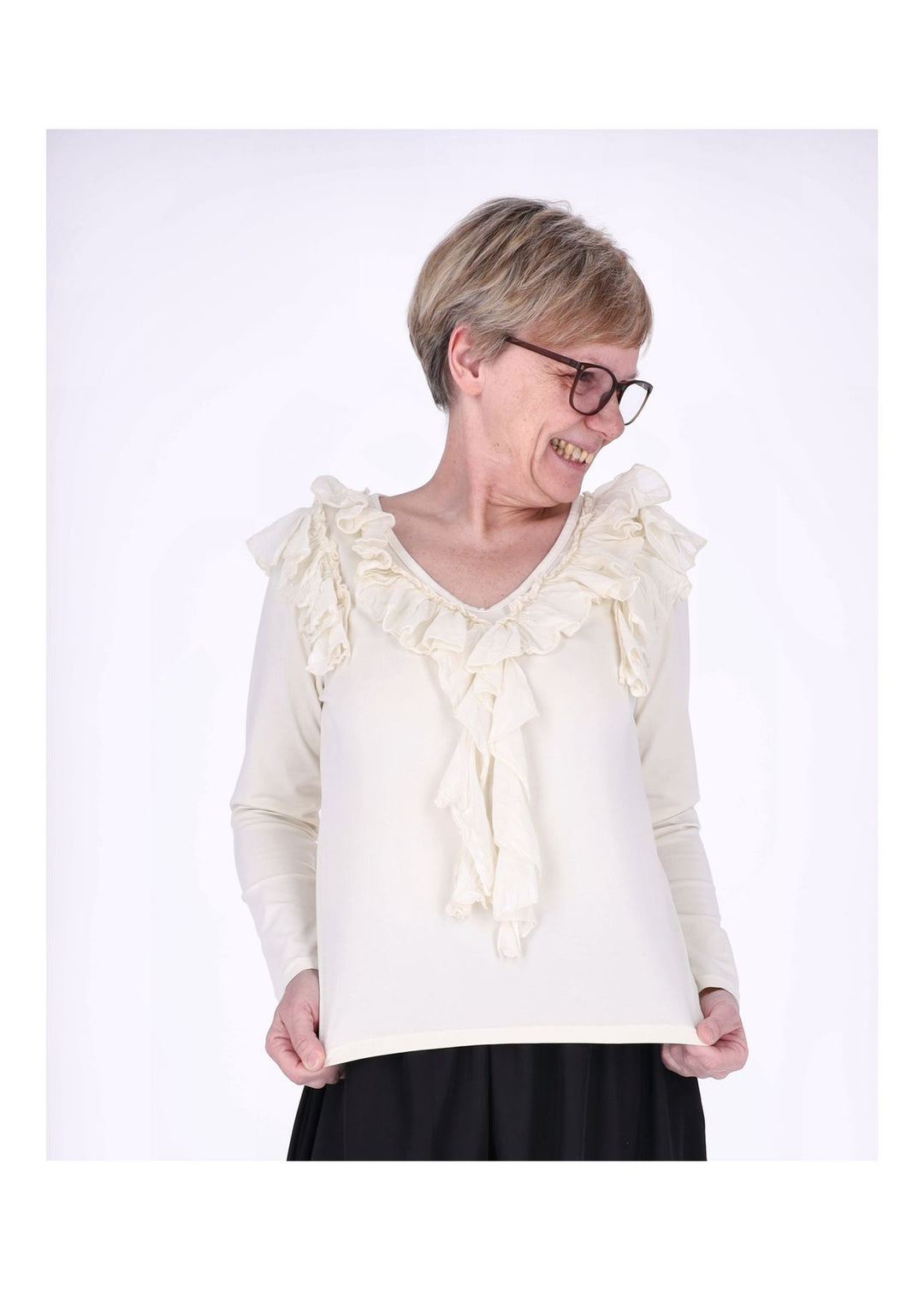 Shirt Damen Rüschen