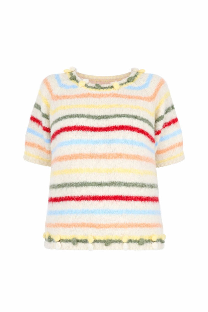 Splash of Color Damen Strick-T-Shirt Ringel