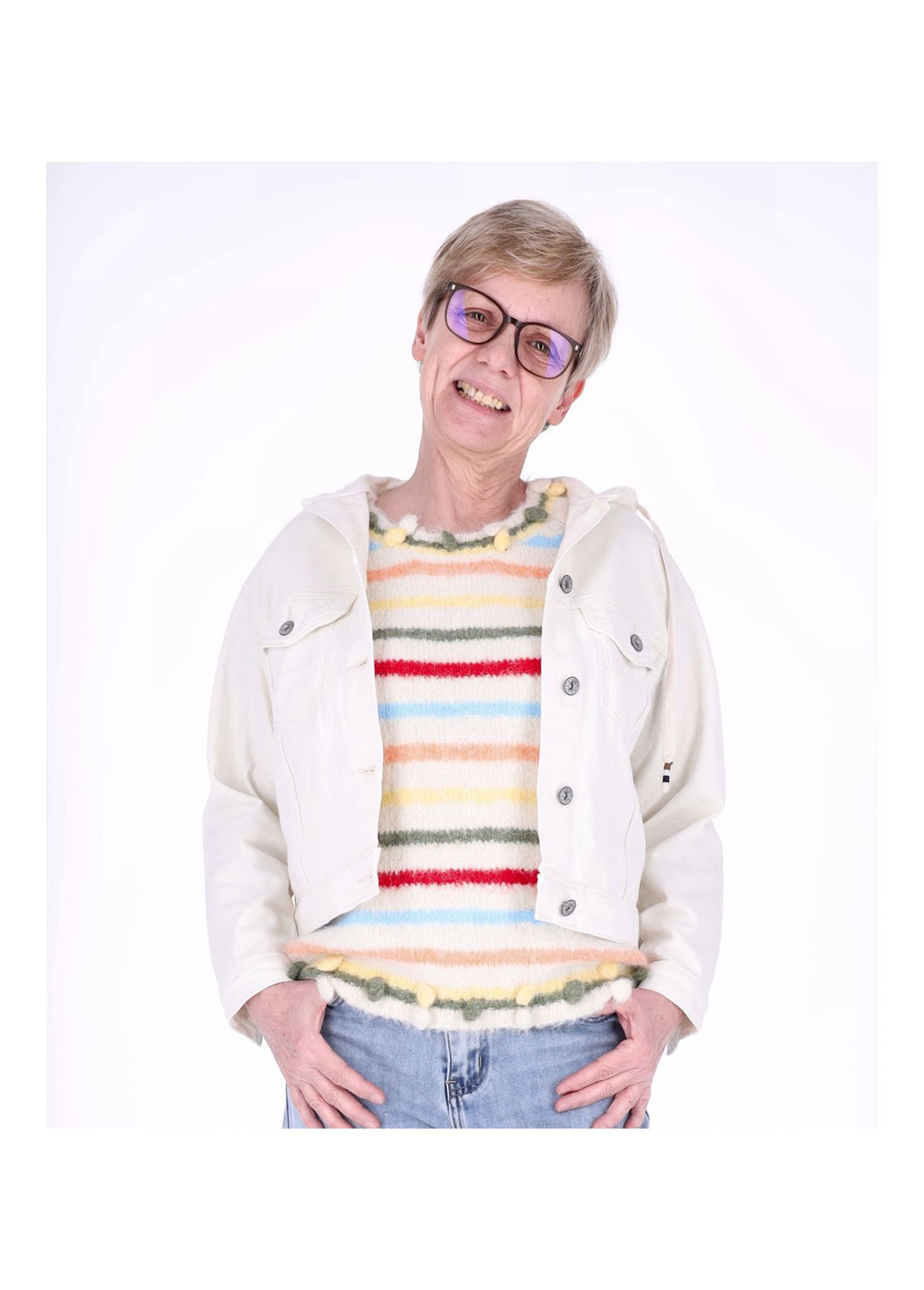 Jeansjacke Damen Kapuze