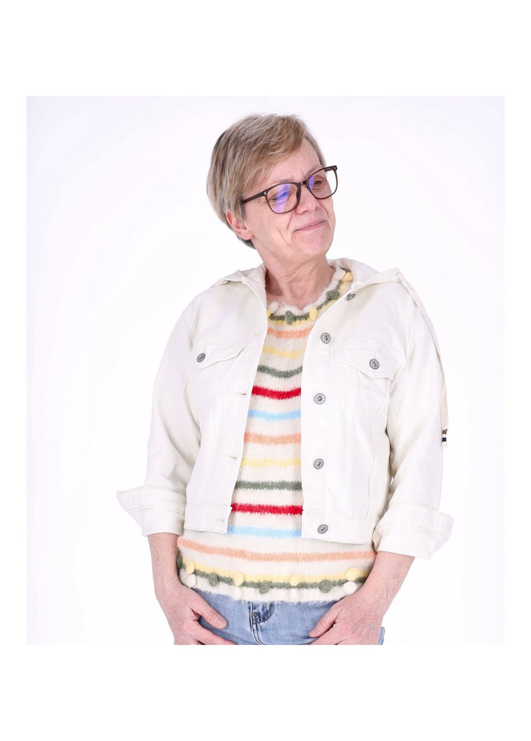 Jeansjacke Damen Kapuze