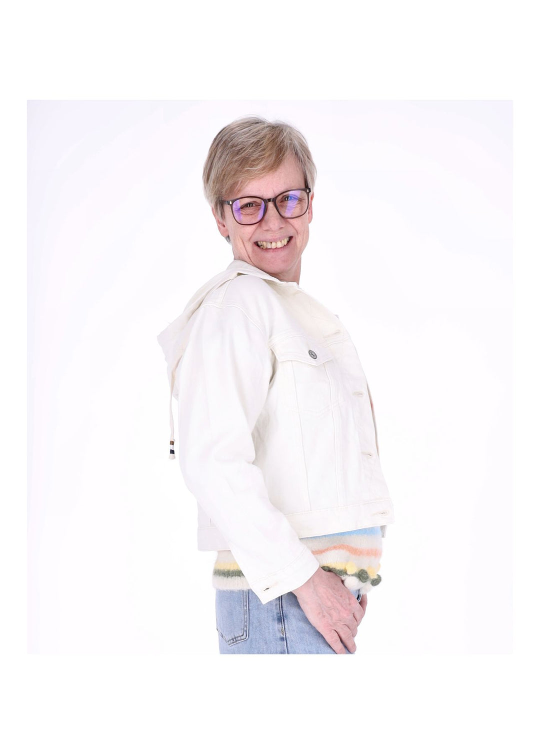 Jeansjacke Damen Kapuze