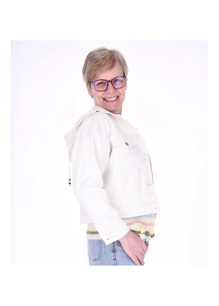 Jeansjacke Damen Kapuze