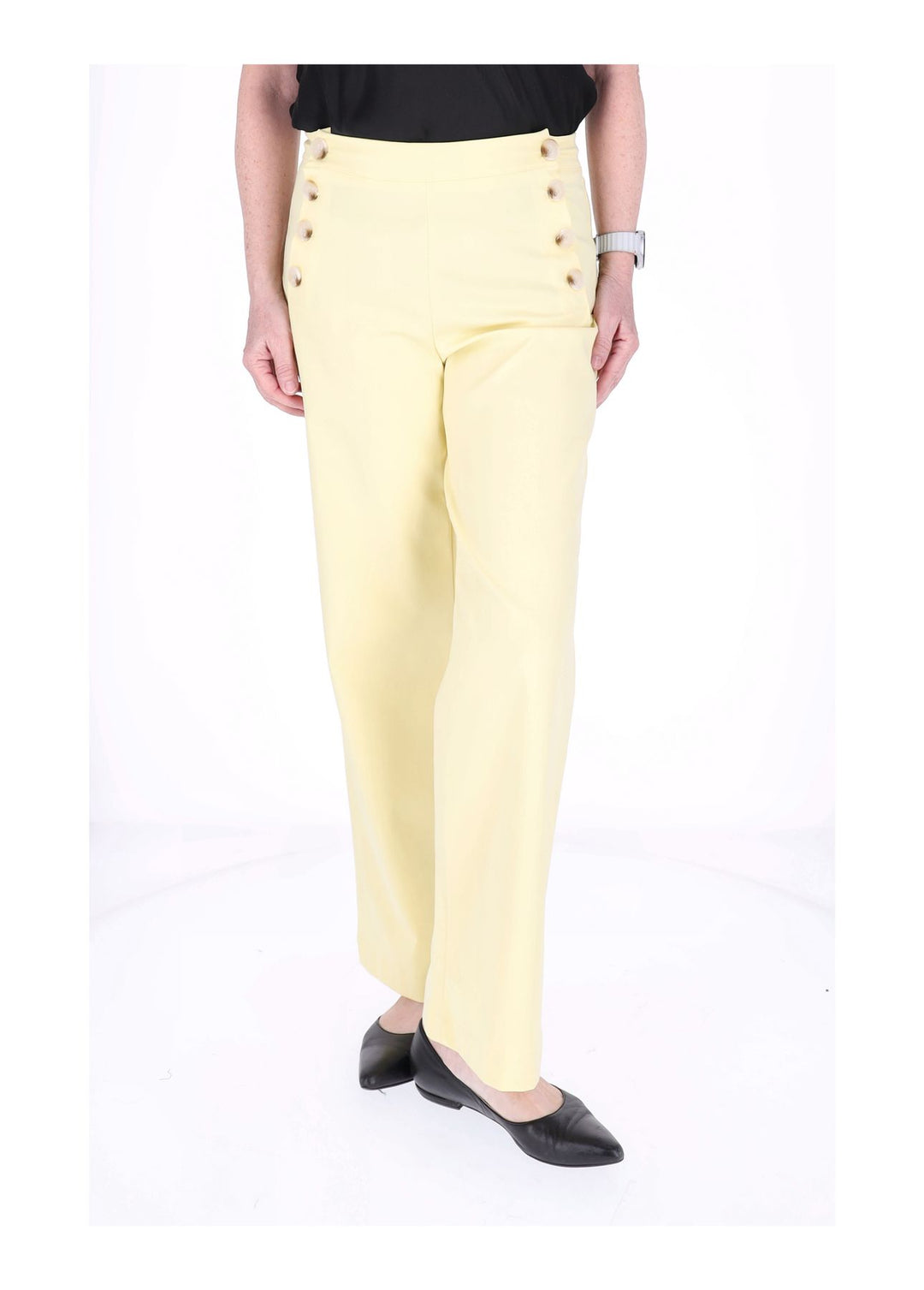 Hose Damen wideleg Knöpfe