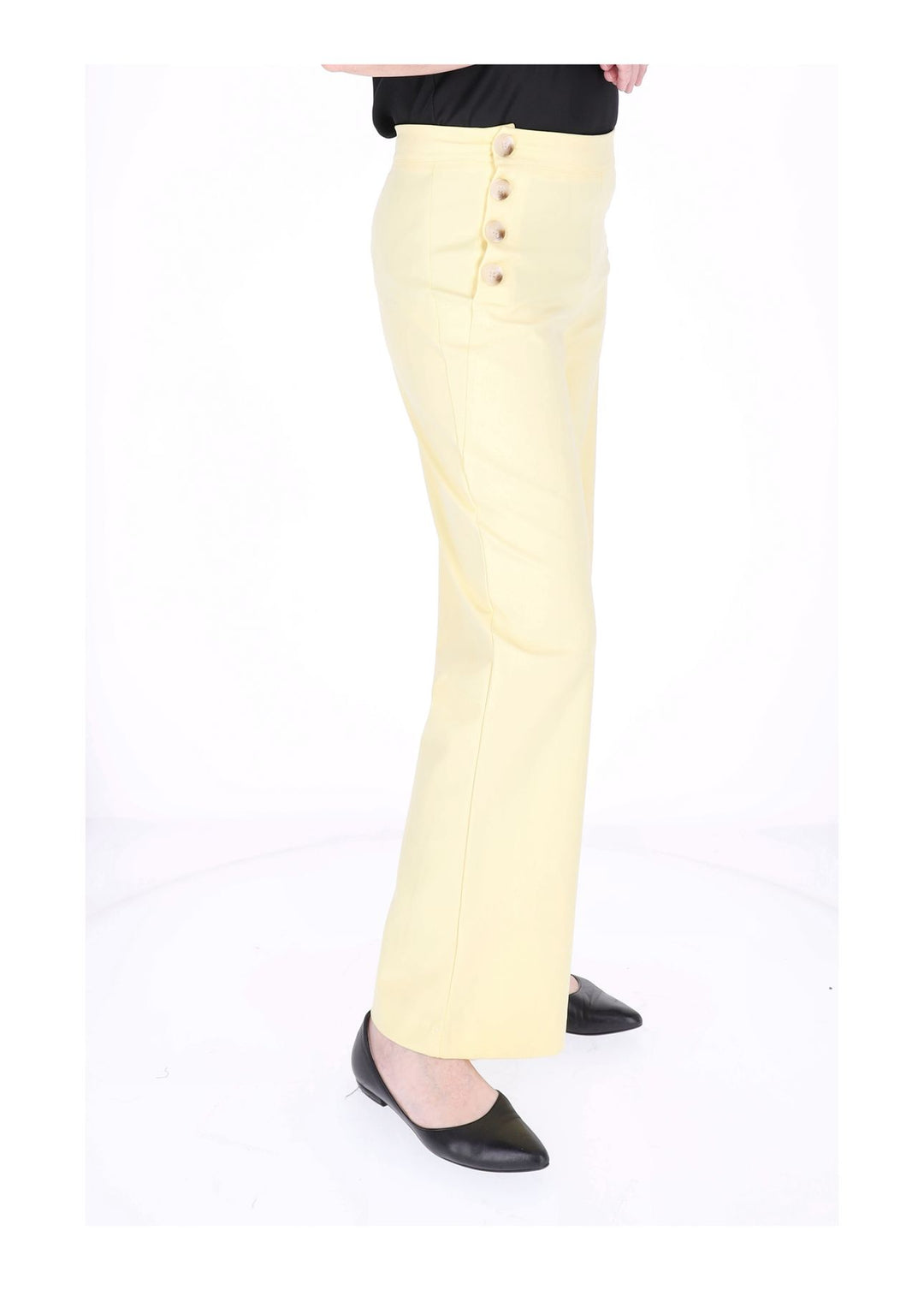 Hose Damen wideleg Knöpfe