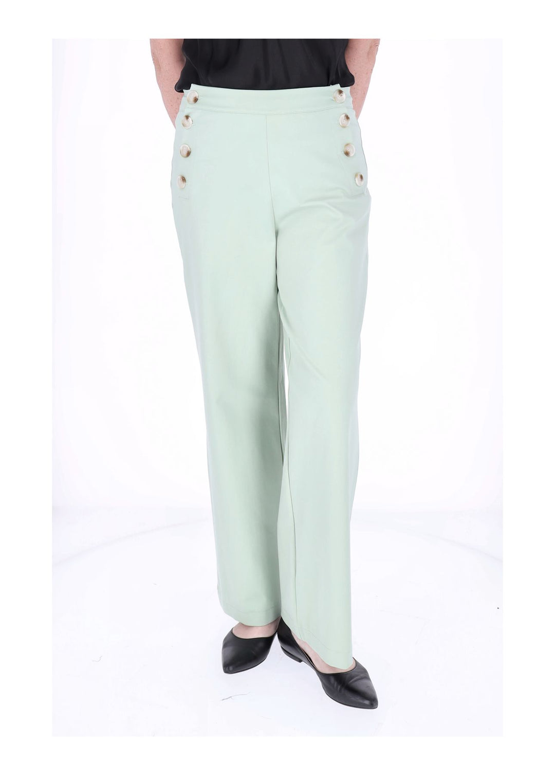 Hose Damen wideleg Knöpfe