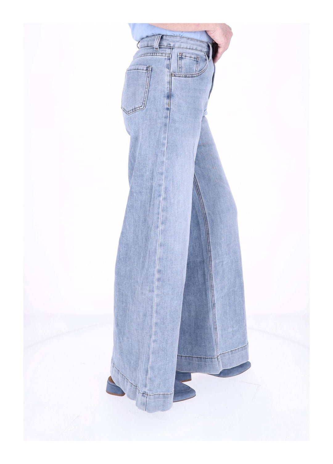 5f Jeans Damen weites Bein