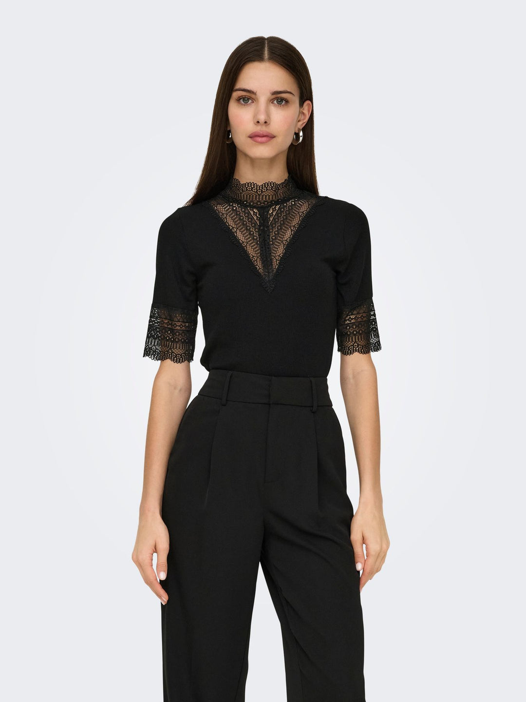 ONLY Highneck Top Kurzarm Cloud Dance