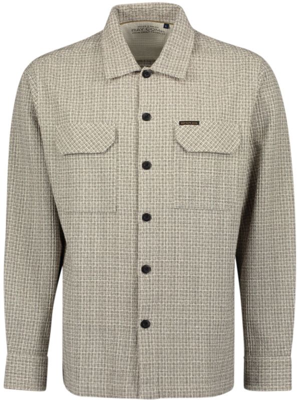 Hemd Herren Langarm Kariert Strucktur