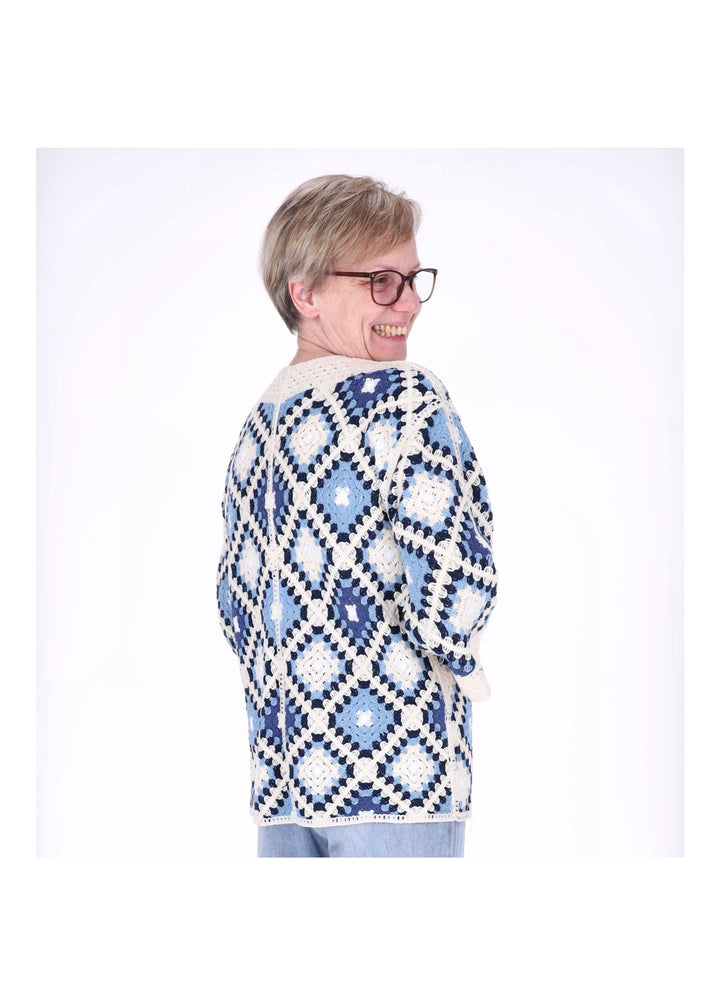 Splash of Color Strickjacke Häkel Damen