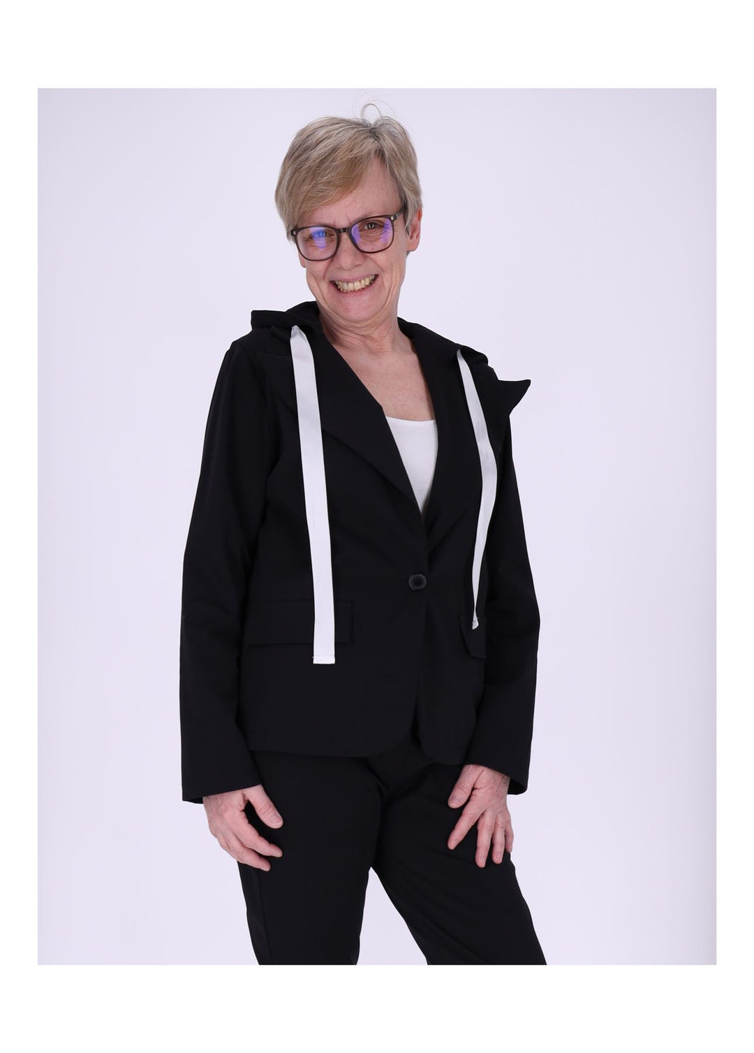 Blazer Damen Kapuze offen