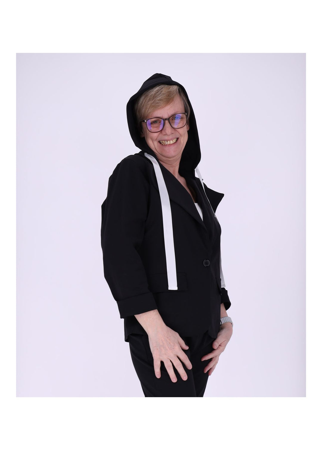 Blazer Damen Kapuze offen