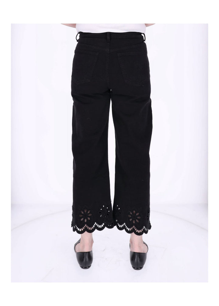 5f Jeans Damen 7/8 mit Lochmuster