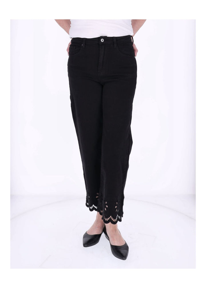 5f Jeans Damen 7/8 mit Lochmuster