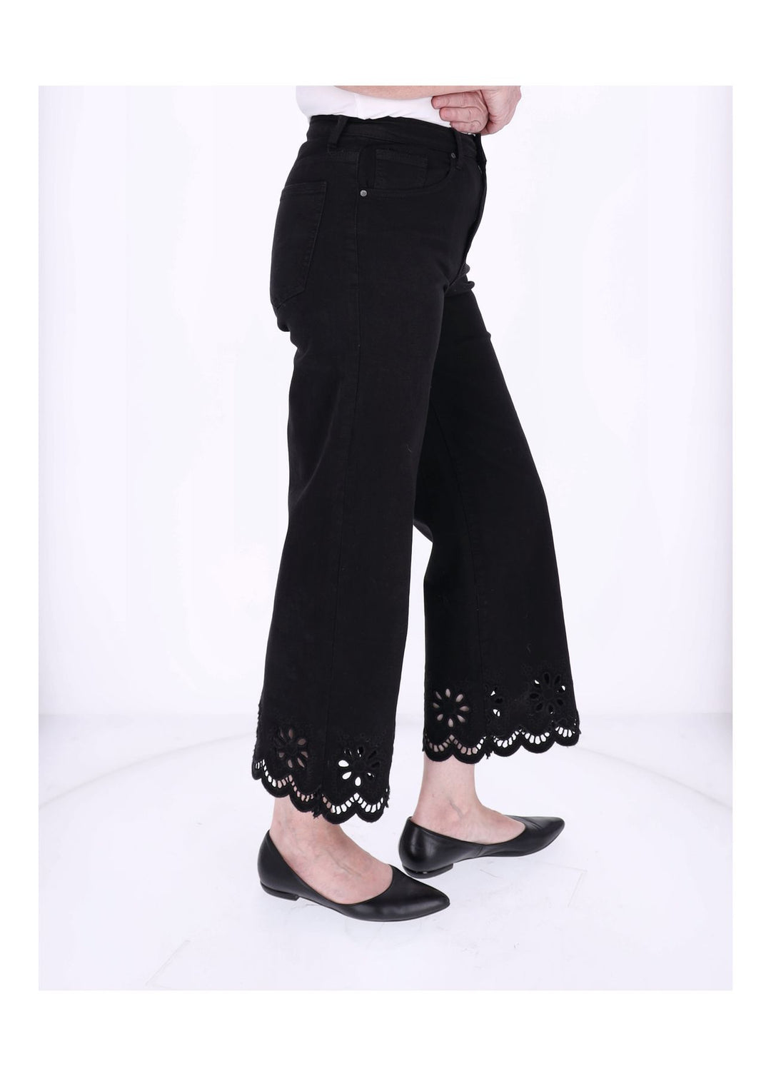 5f Jeans Damen 7/8 mit Lochmuster