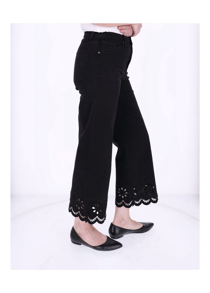 5f Jeans Damen 7/8 mit Lochmuster