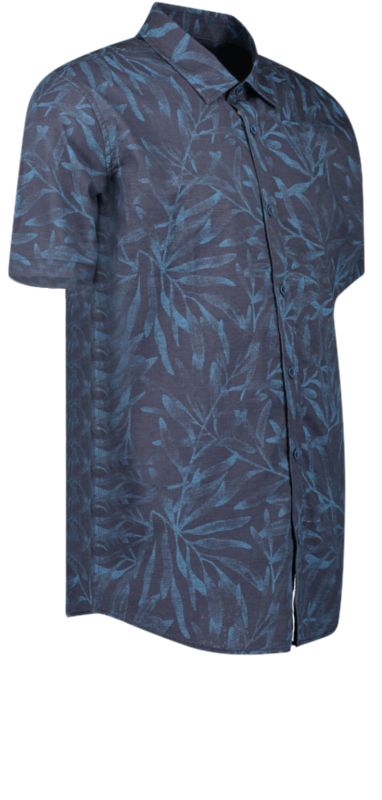 Hemd Herren Kurzarm Blätter