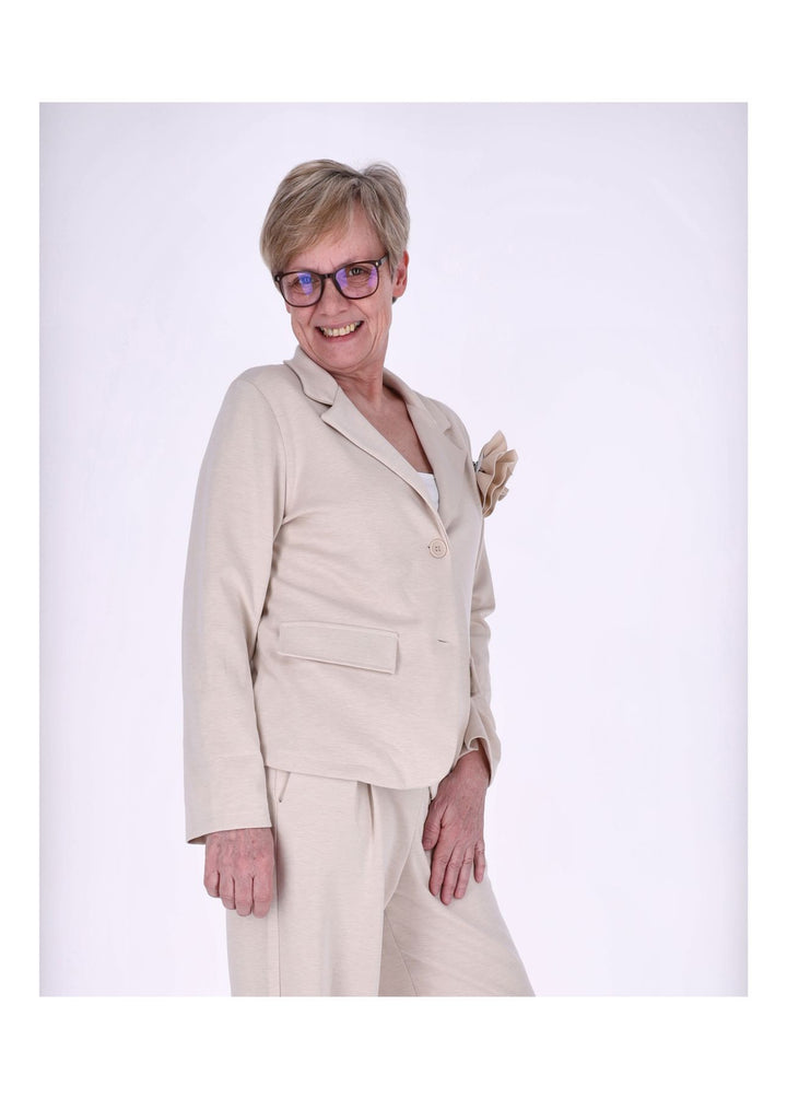 Blazer Damen Ansteckblüte