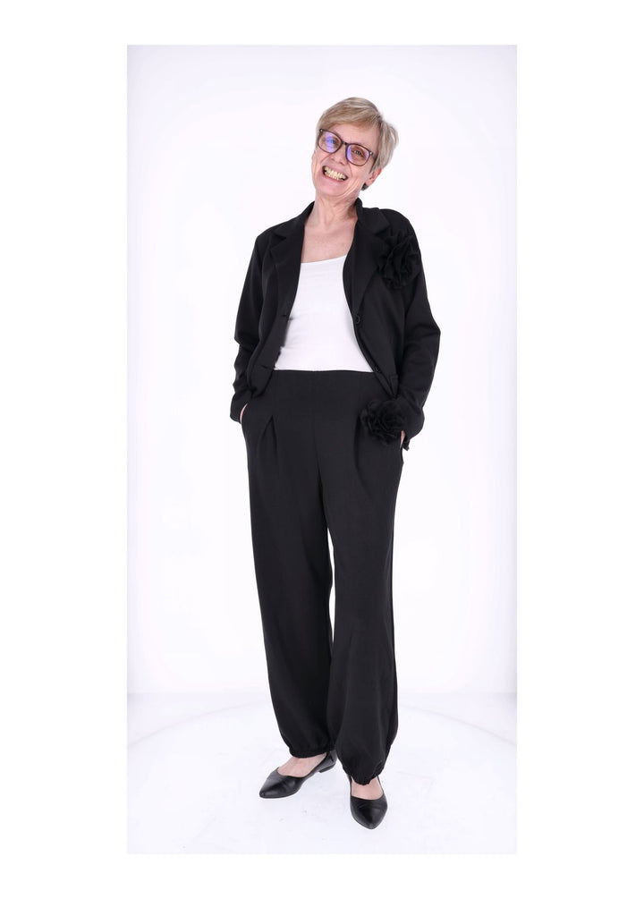 Blazer Damen Ansteckblüte