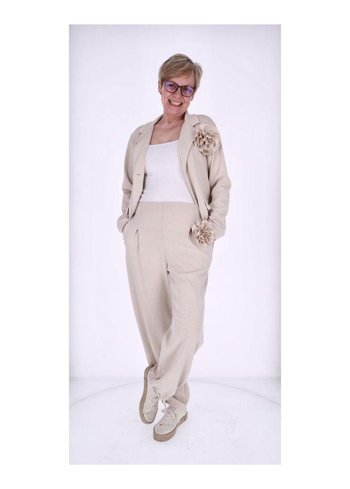 Blazer Damen Ansteckblüte