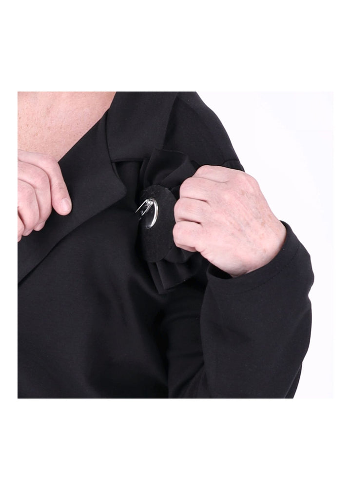 Blazer Damen Ansteckblüte