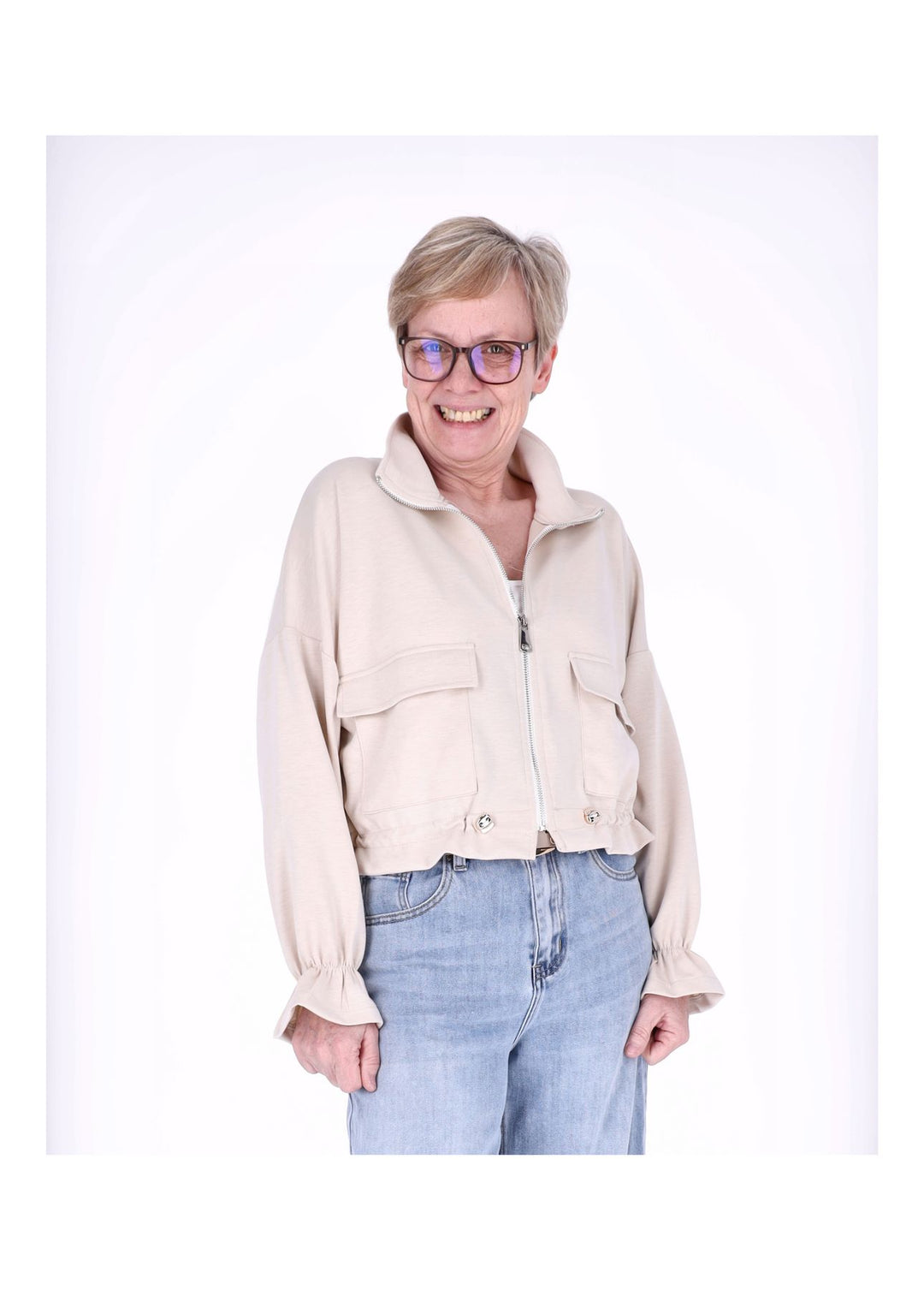 Splash of Color Sweatjacke Damen kurz