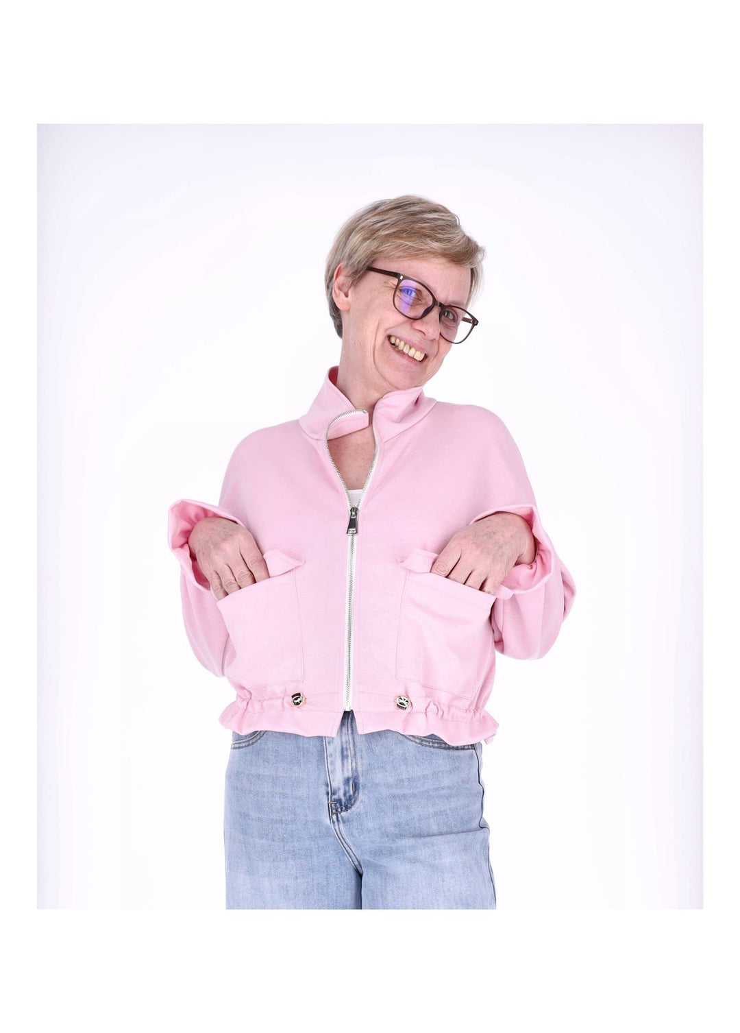 Splash of Color Sweatjacke Damen kurz