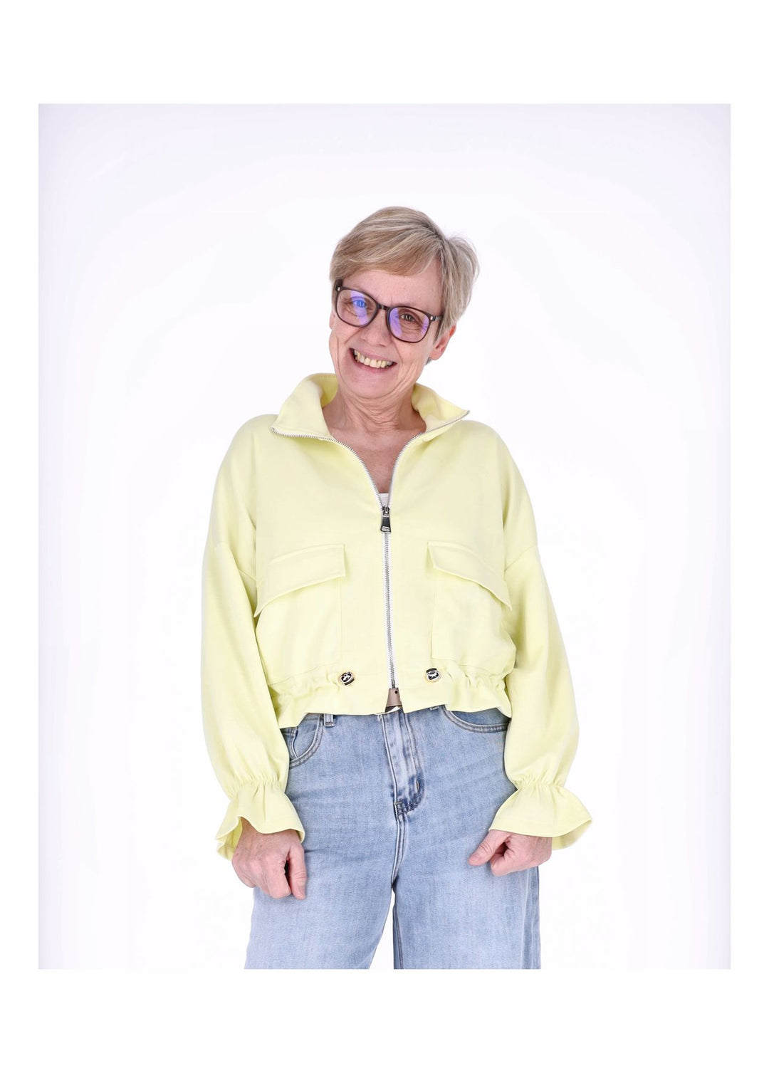 Splash of Color Sweatjacke Damen kurz