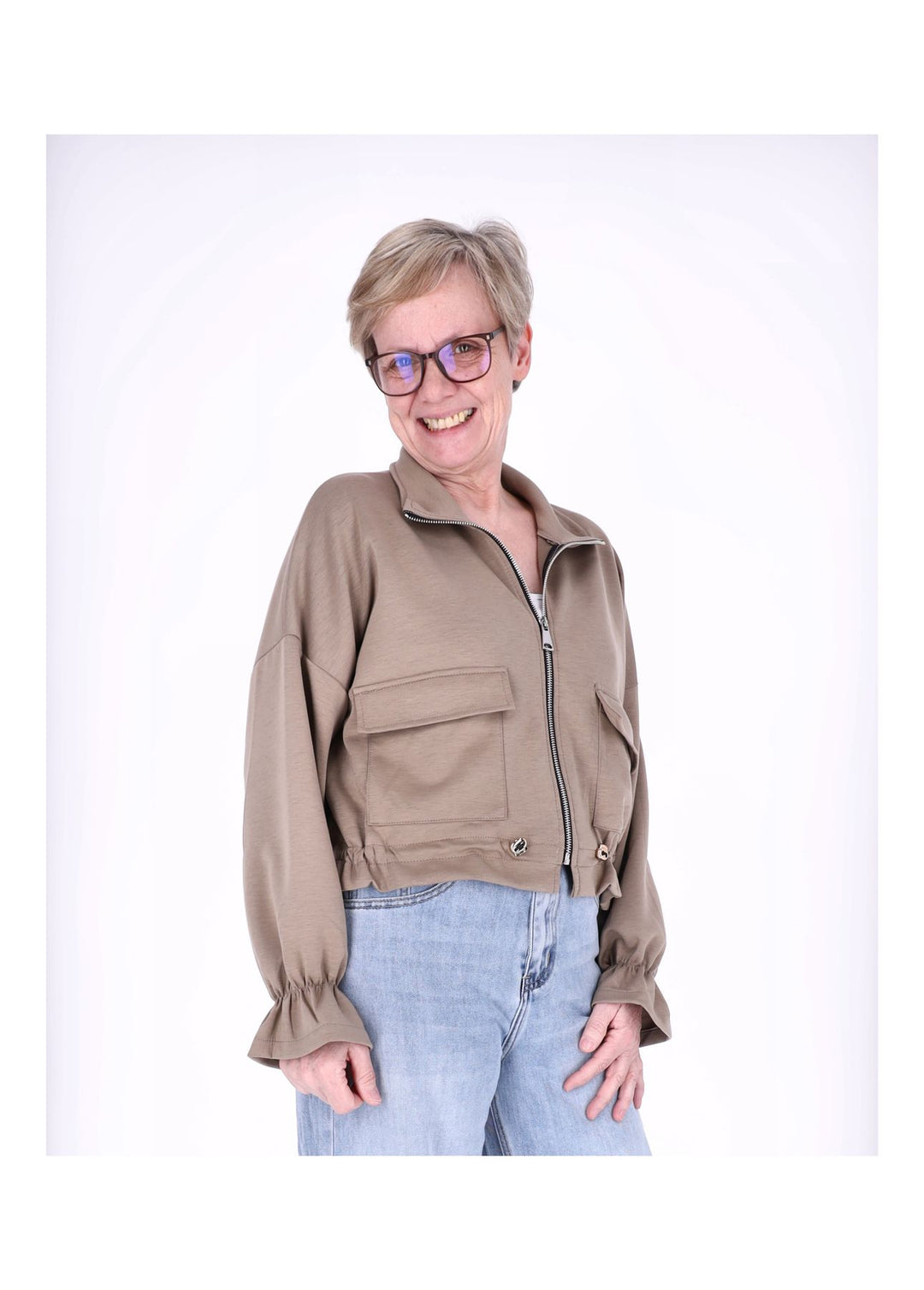 Splash of Color Sweatjacke Damen kurz