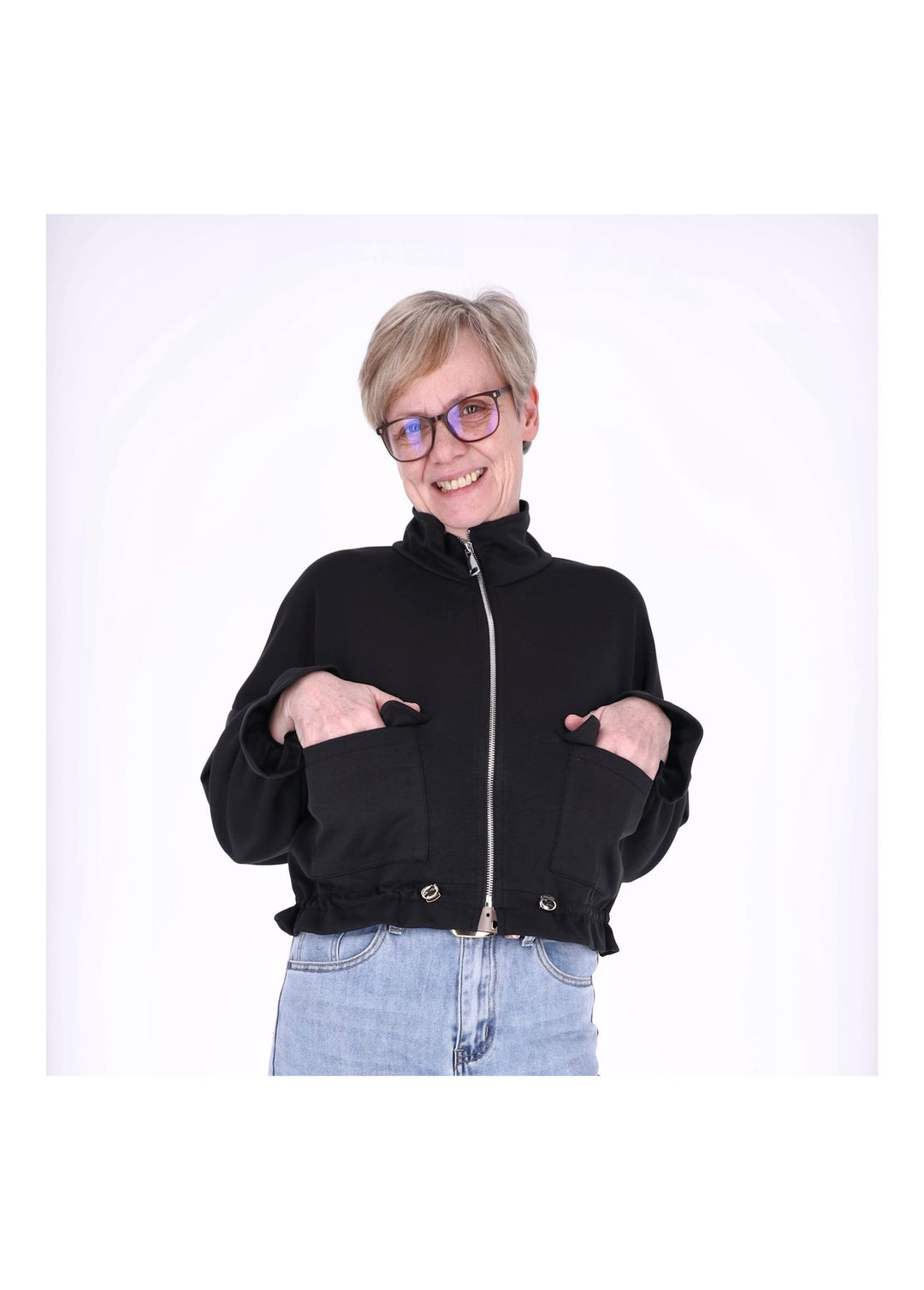 Splash of Color Sweatjacke Damen kurz