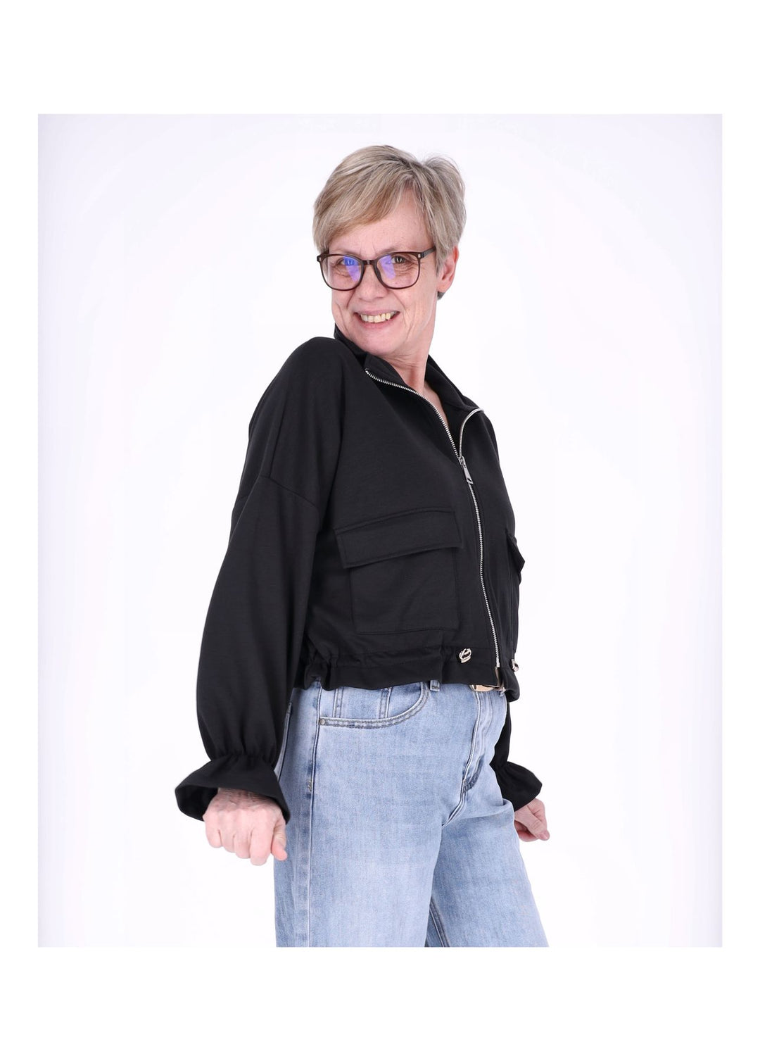 Splash of Color Sweatjacke Damen kurz