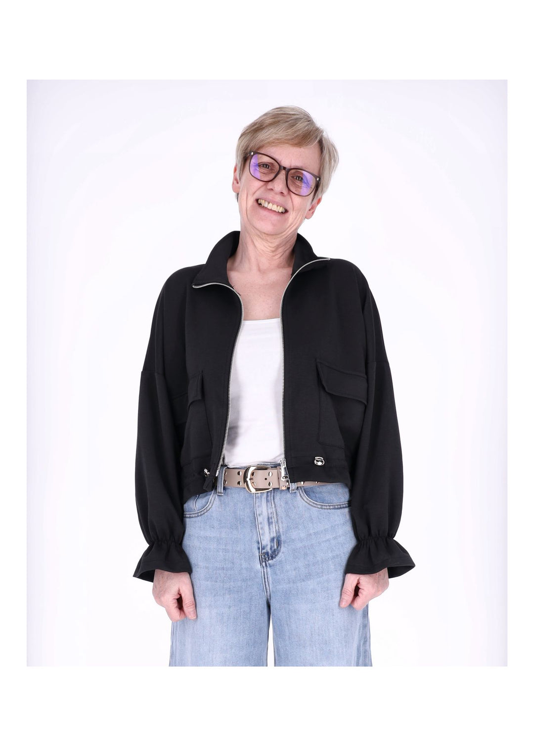 Splash of Color Sweatjacke Damen kurz
