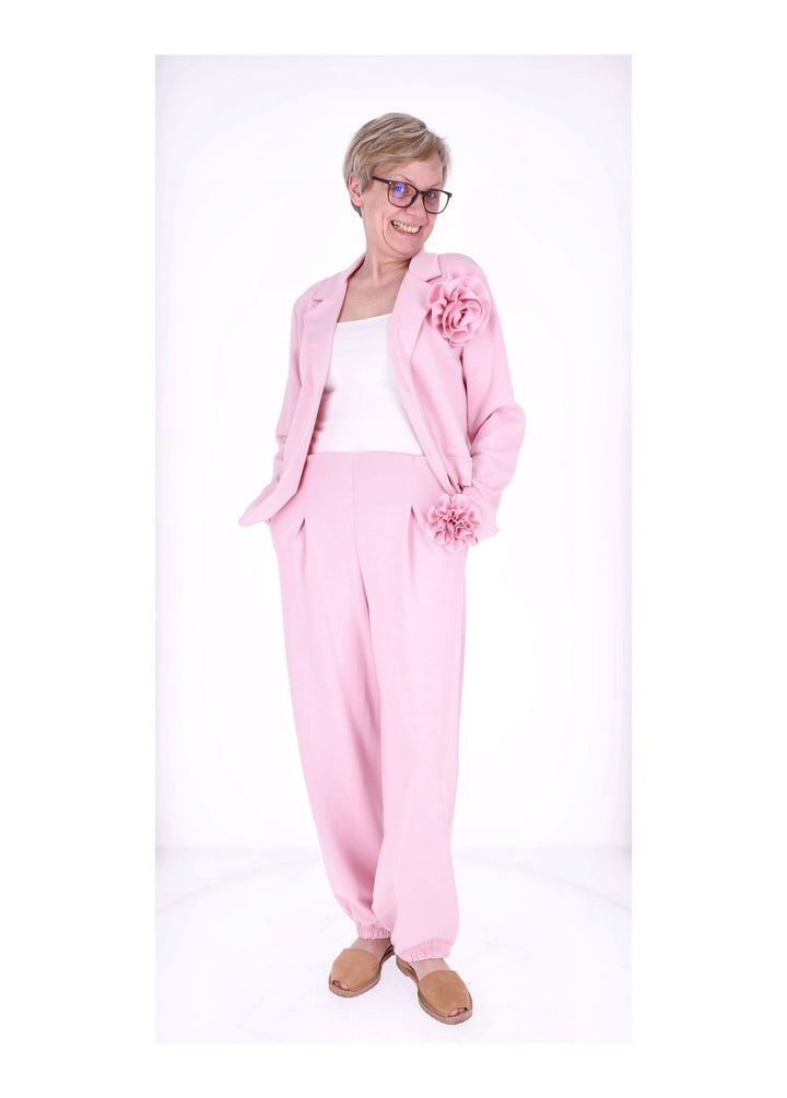 Blazer Damen Ansteckblüte