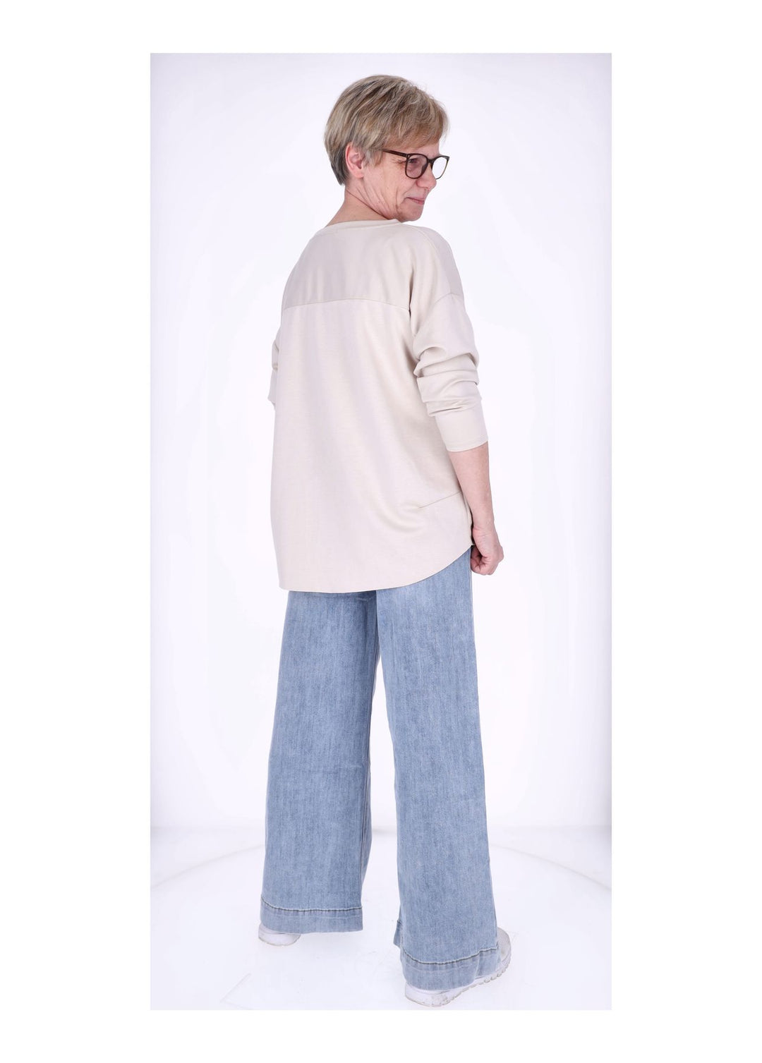 Splash of Color Longshirt Damen Oversized