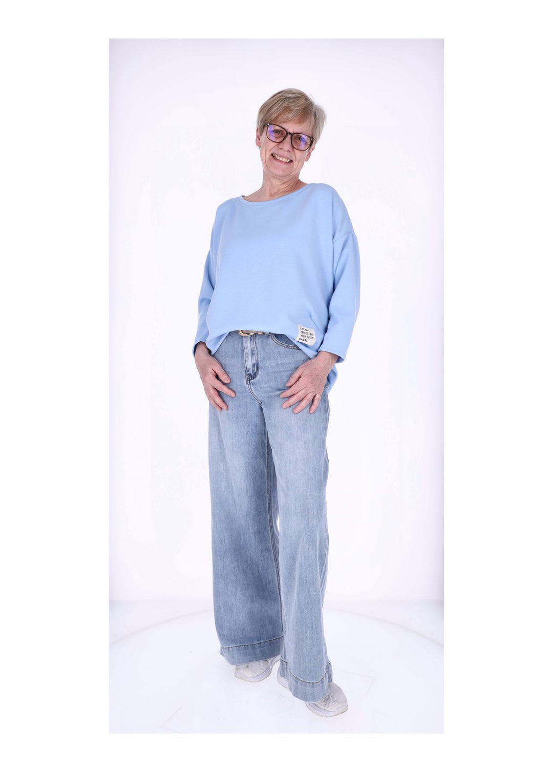 Splash of Color Longshirt Damen Oversized