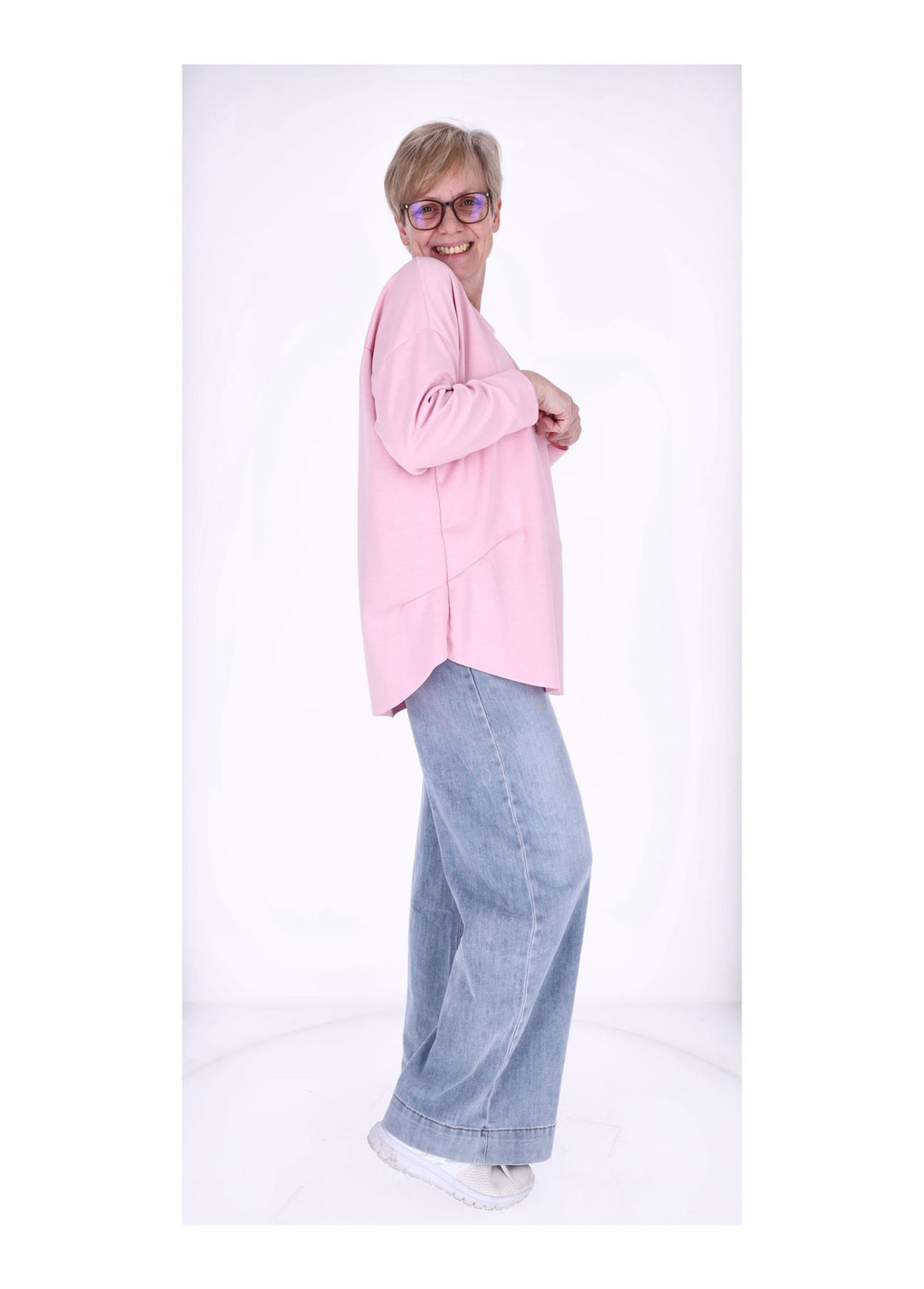 Splash of Color Longshirt Damen Oversized
