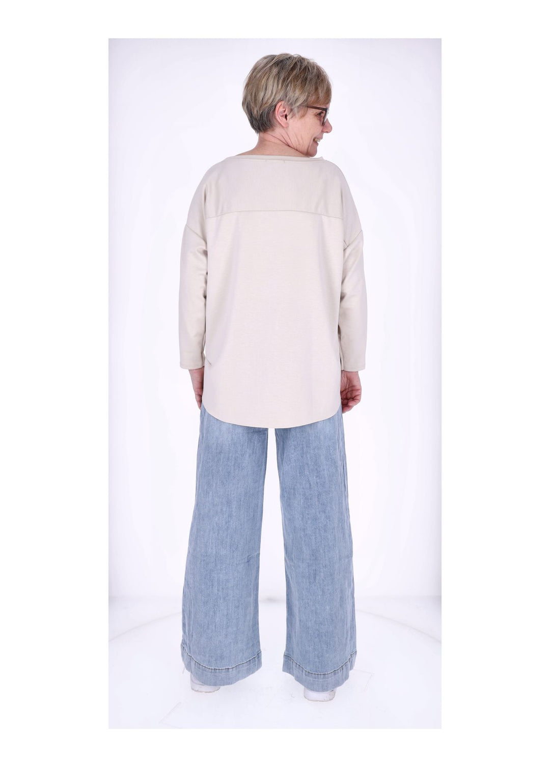 Splash of Color Longshirt Damen Oversized