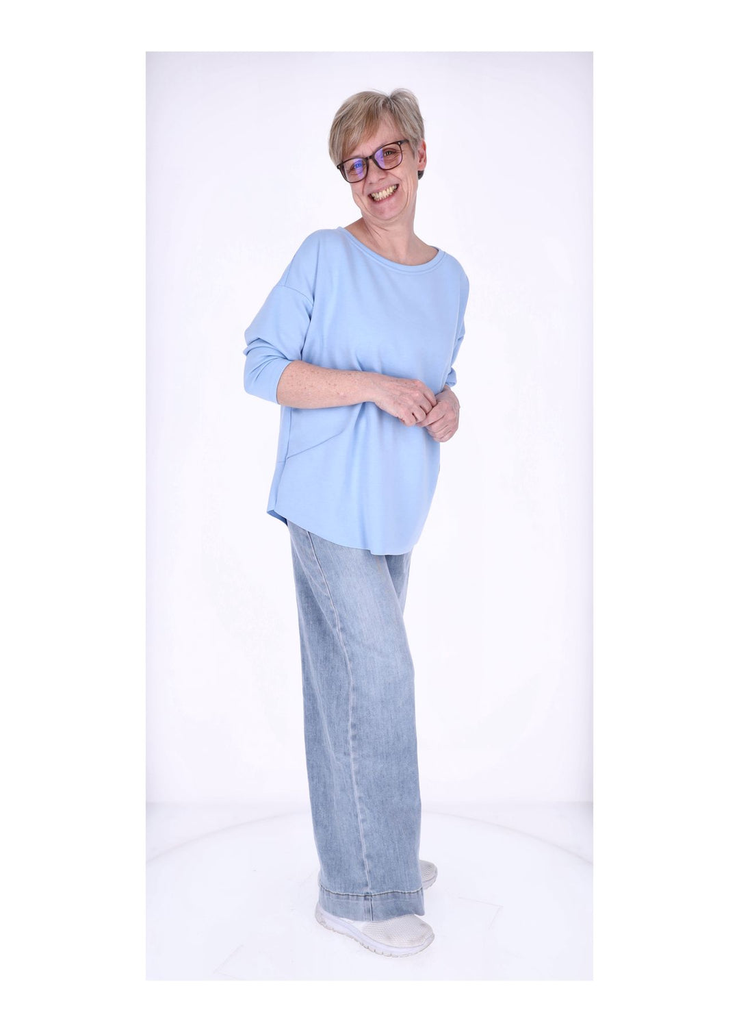 Splash of Color Longshirt Damen Oversized