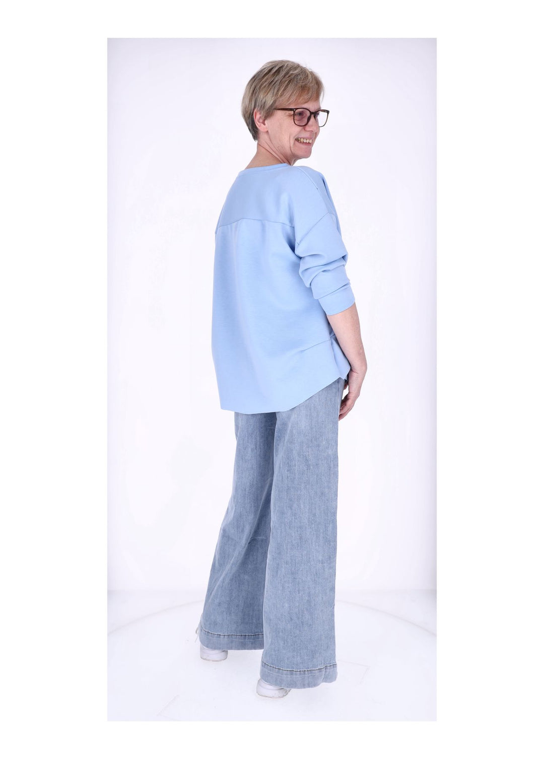 Splash of Color Longshirt Damen Oversized