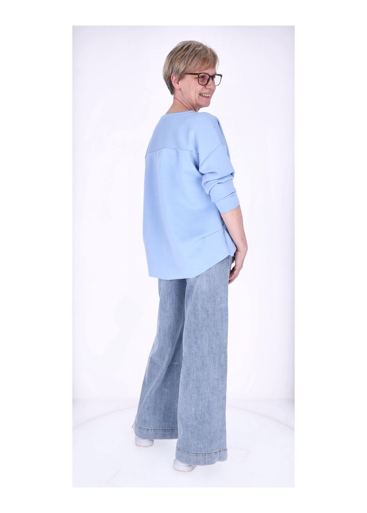 Splash of Color Longshirt Damen Oversized