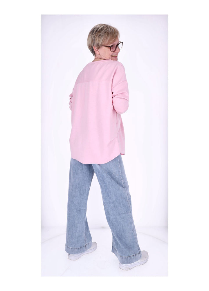 Splash of Color Longshirt Damen Oversized