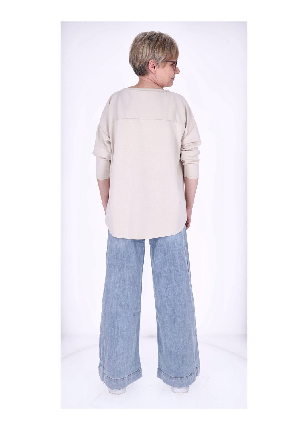 Splash of Color Longshirt Damen Oversized
