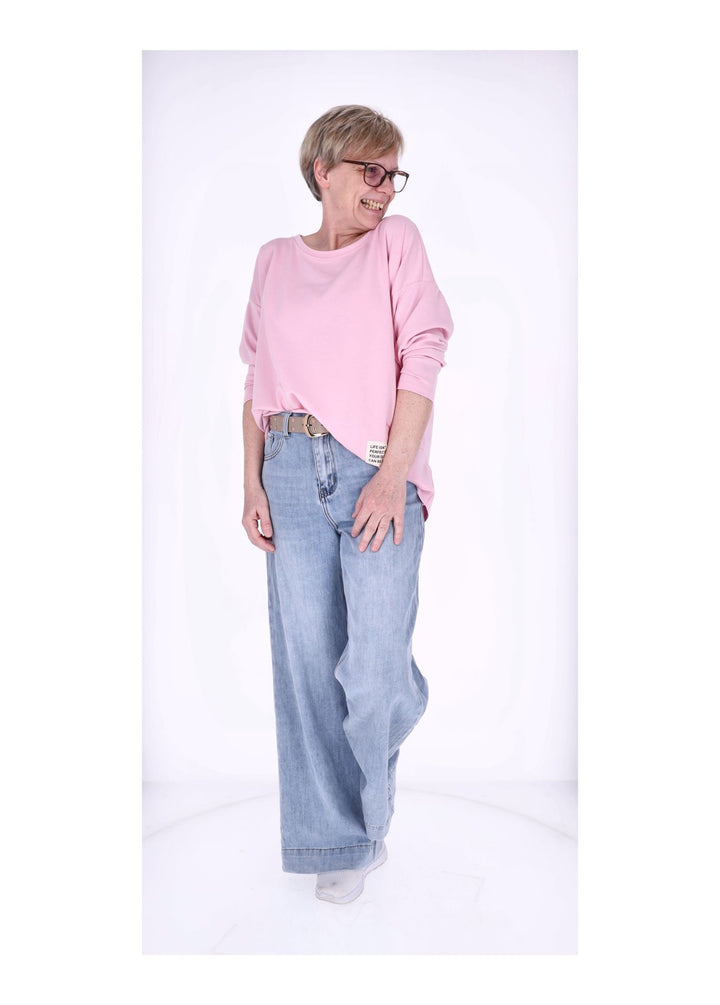 Splash of Color Longshirt Damen Oversized