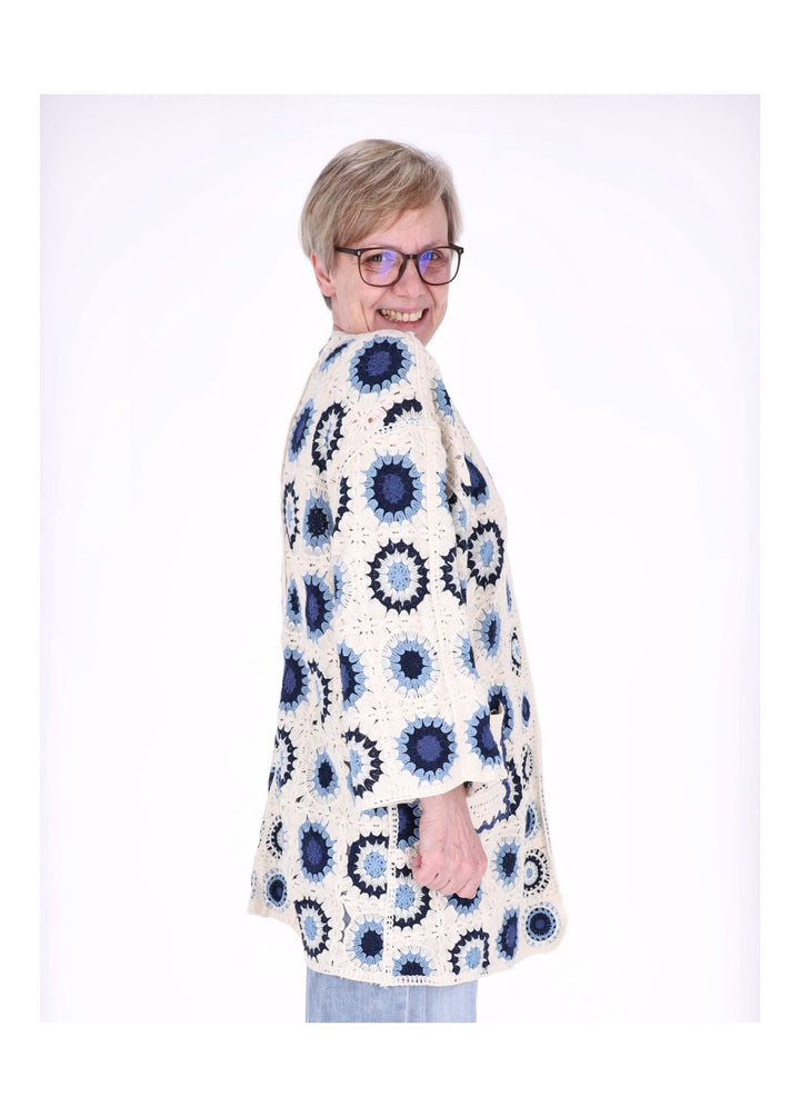 Strickjacke Häkel Damen Granny