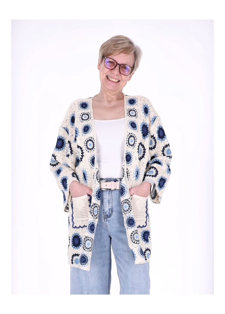 Strickjacke Häkel Damen Granny