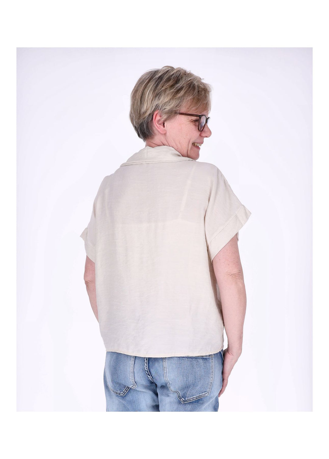 Splash of Color Damen T-Shirt Hemdkragen